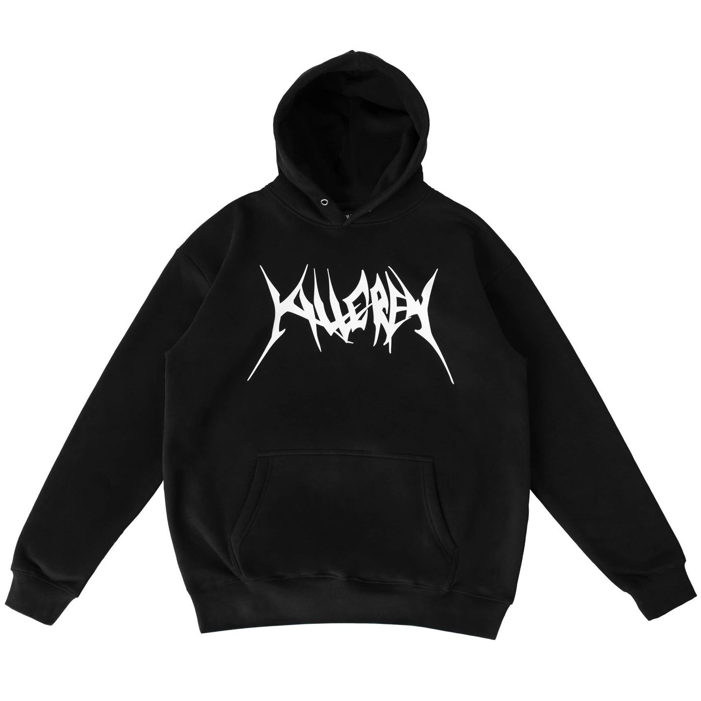 OVERSIZED LUX HOODIE "BUILT TO DESTROY" - BLACK / WHITE