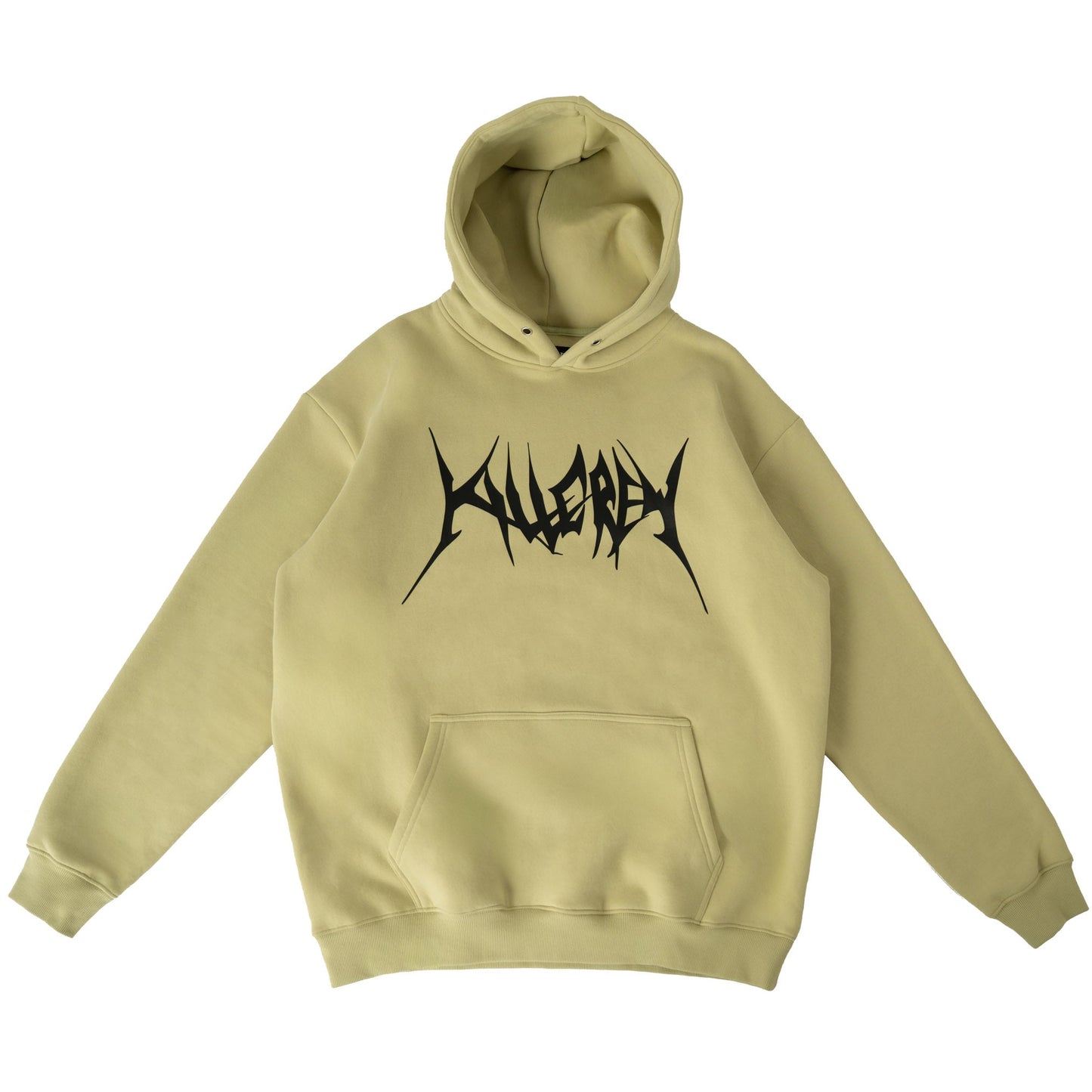 OVERSIZED LUX HOODIE "BUILT TO DESTROY" HOODIE - GREEN / BLACK