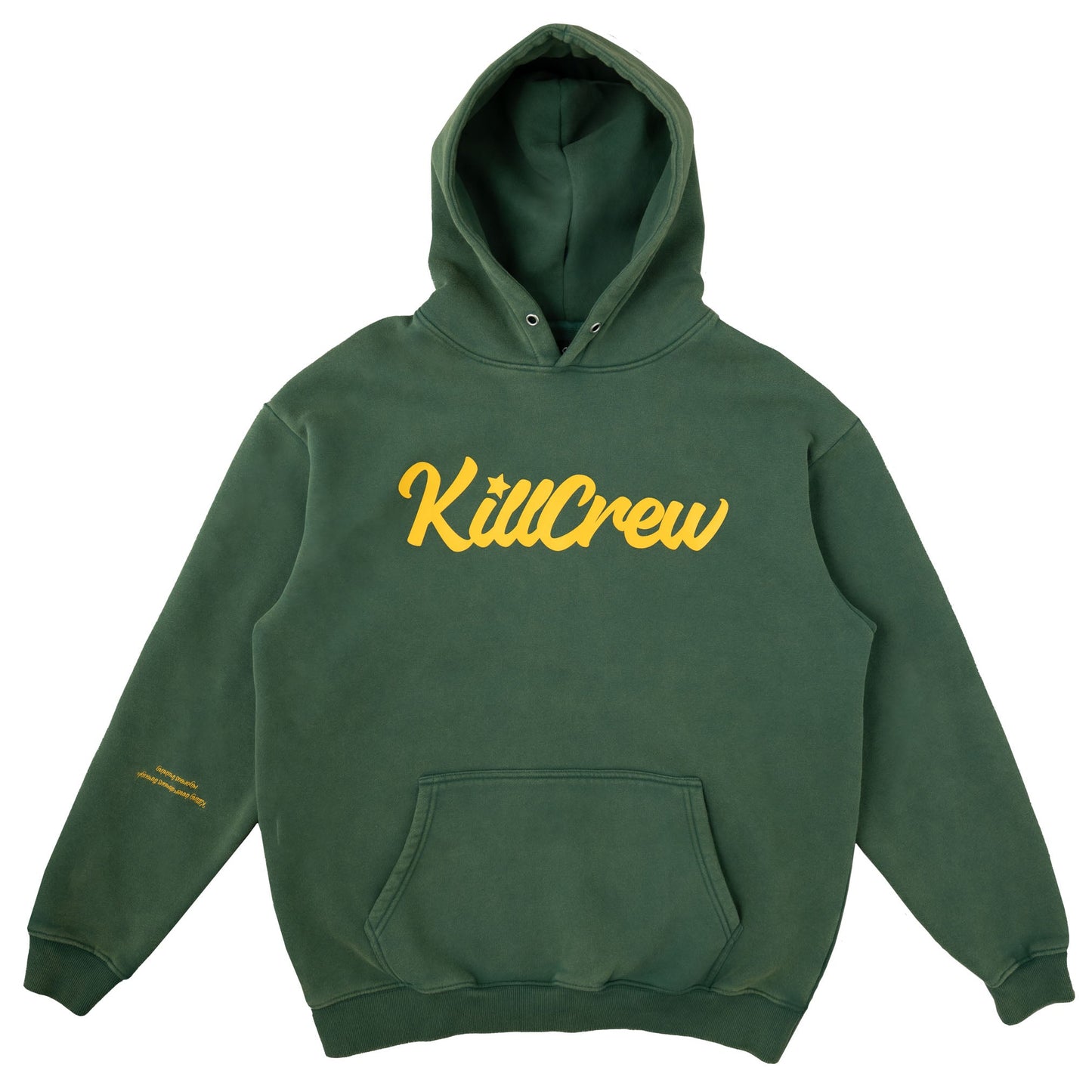 OVERSIZED LUX "SCRIPT" HOODIE - GREEN / GOLD