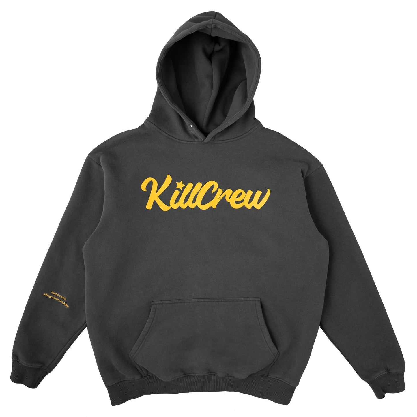 OVERSIZED LUX "SCRIPT" HOODIE - GREY / GOLD