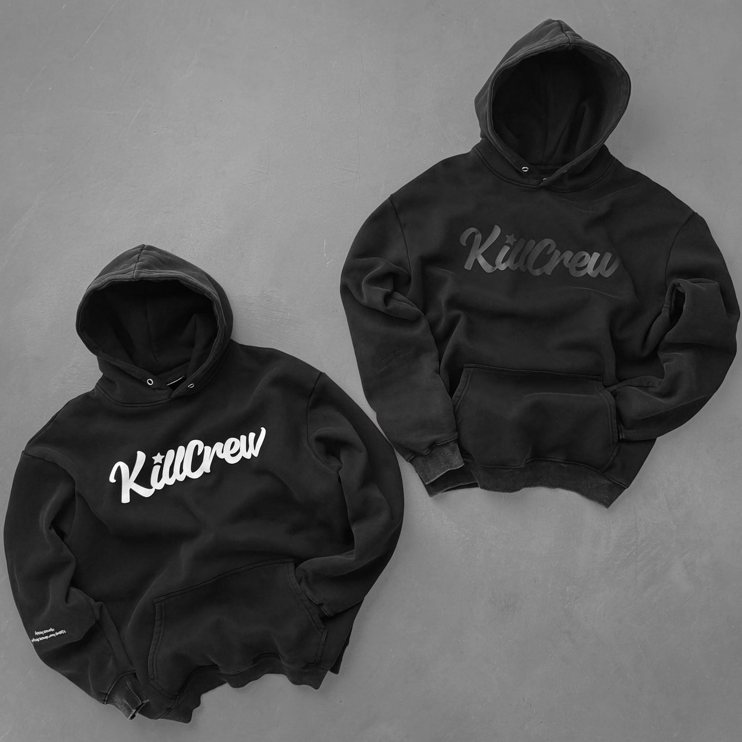 OVERSIZED LUX "SCRIPT" HOODIE - BLACKOUT