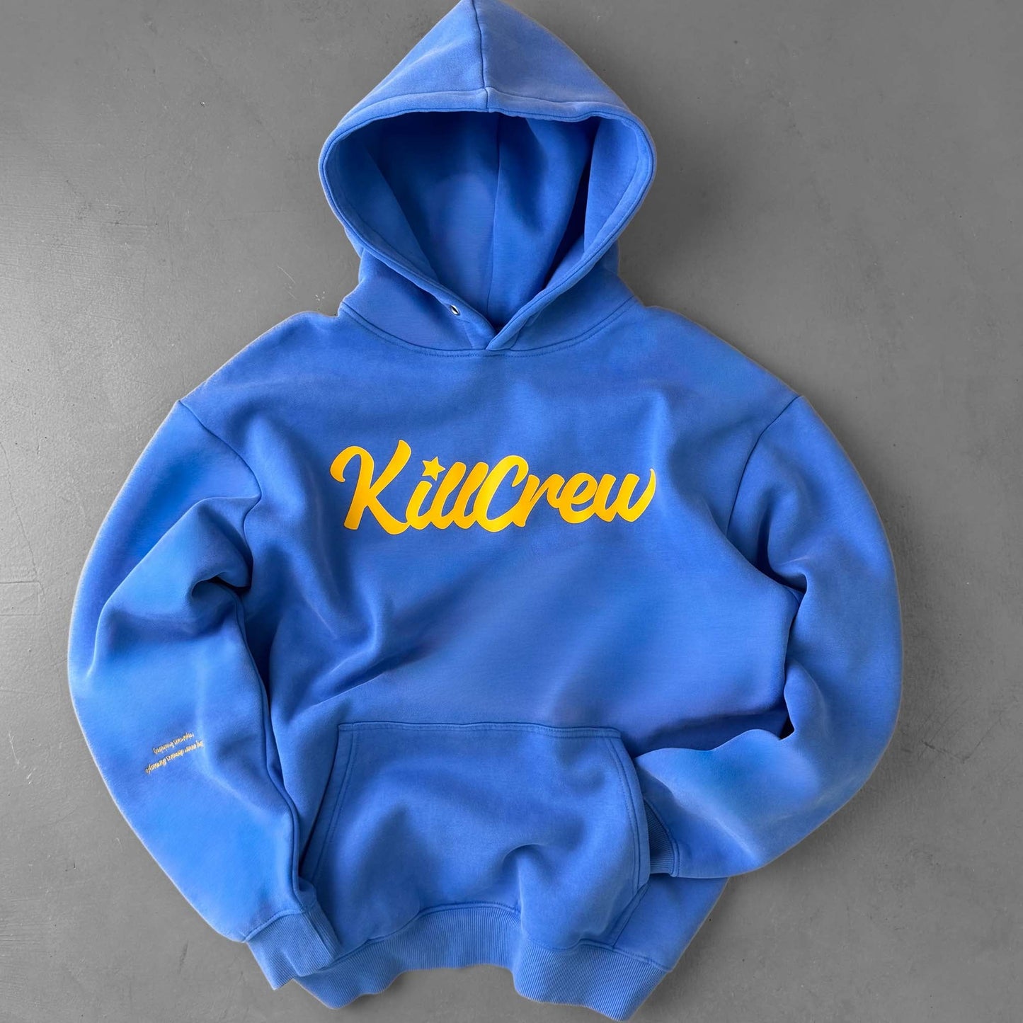 OVERSIZED LUX "SCRIPT" HOODIE - BLUE / GOLD