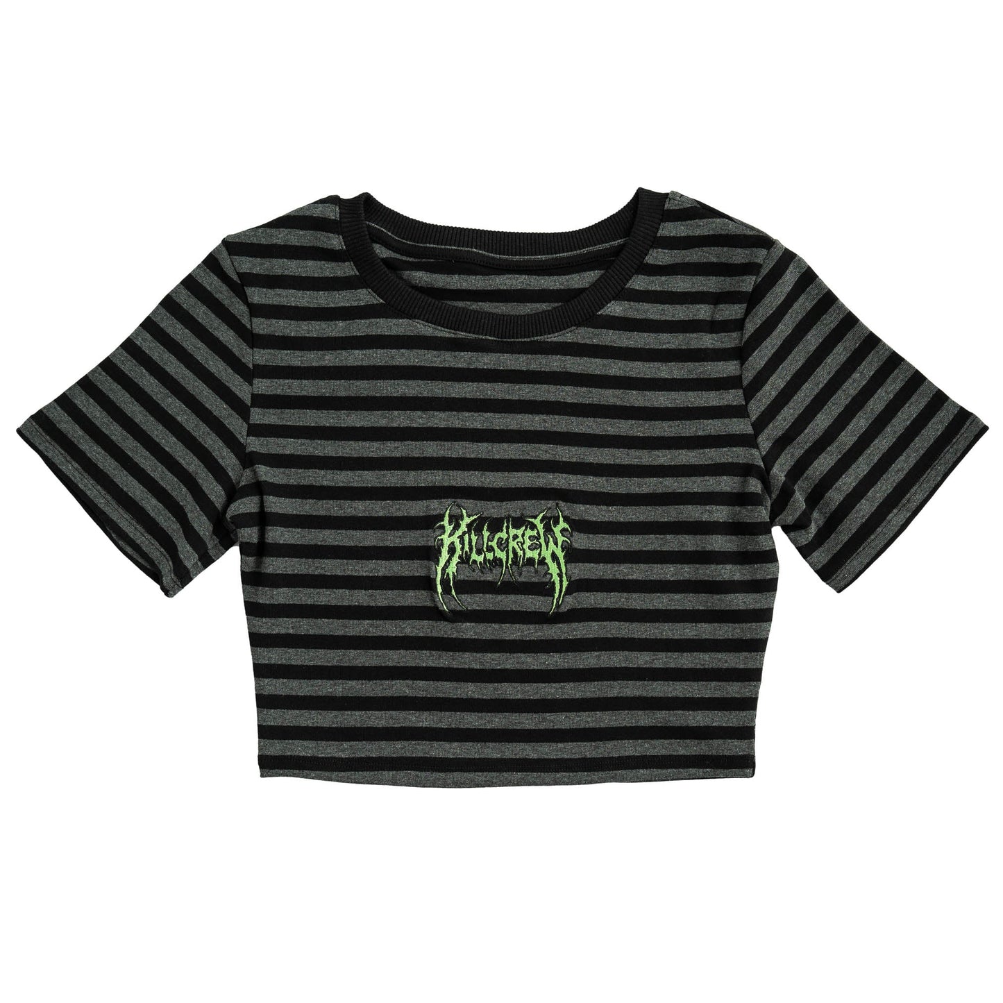 STRIPED BABY TEE - BLACK / GREY