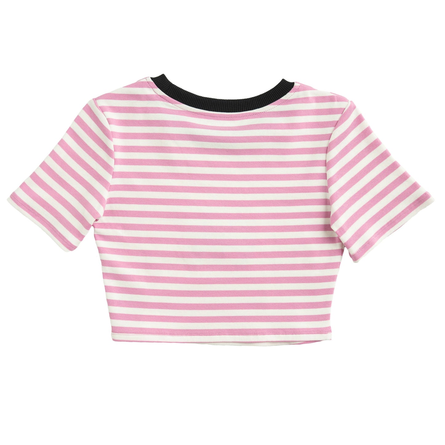 STRIPED BABY TEE - PINK / WHITE