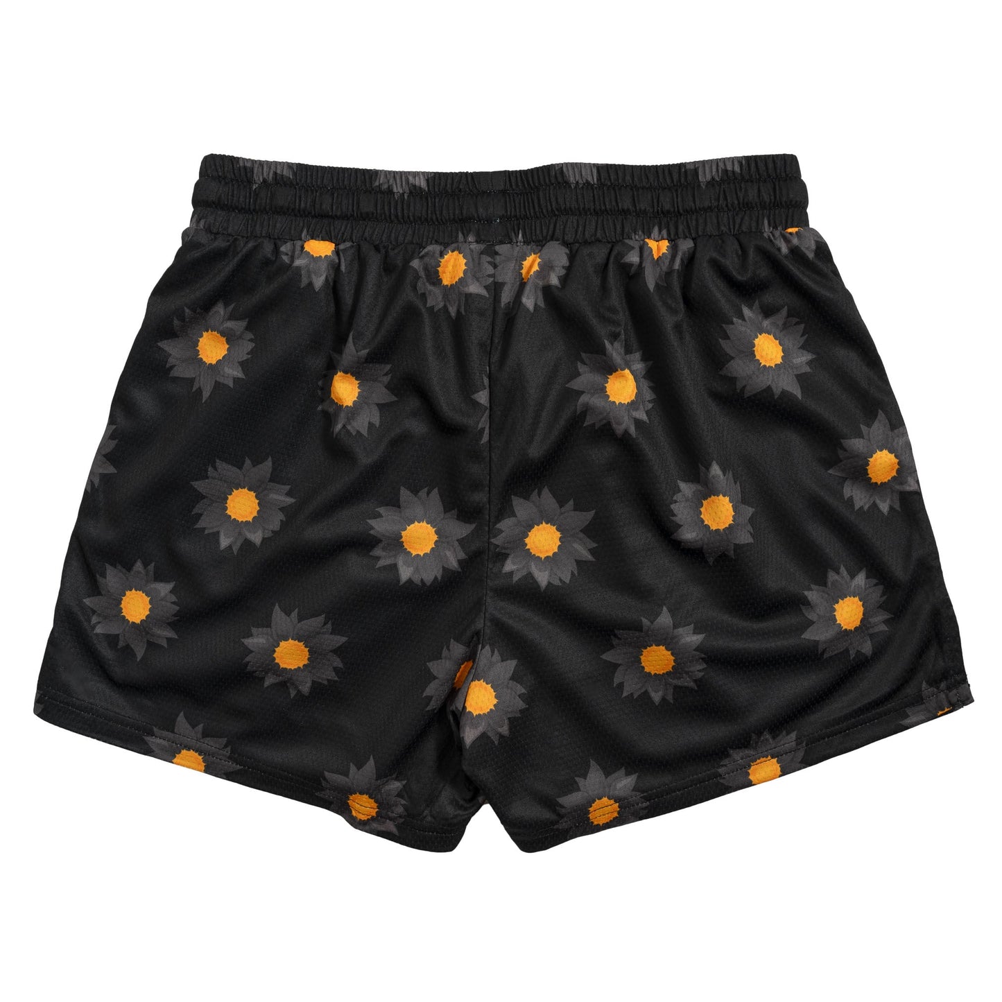 MUAY THAI SHORTS (MID THIGH CUT) SUNFLOWER - BLACKOUT