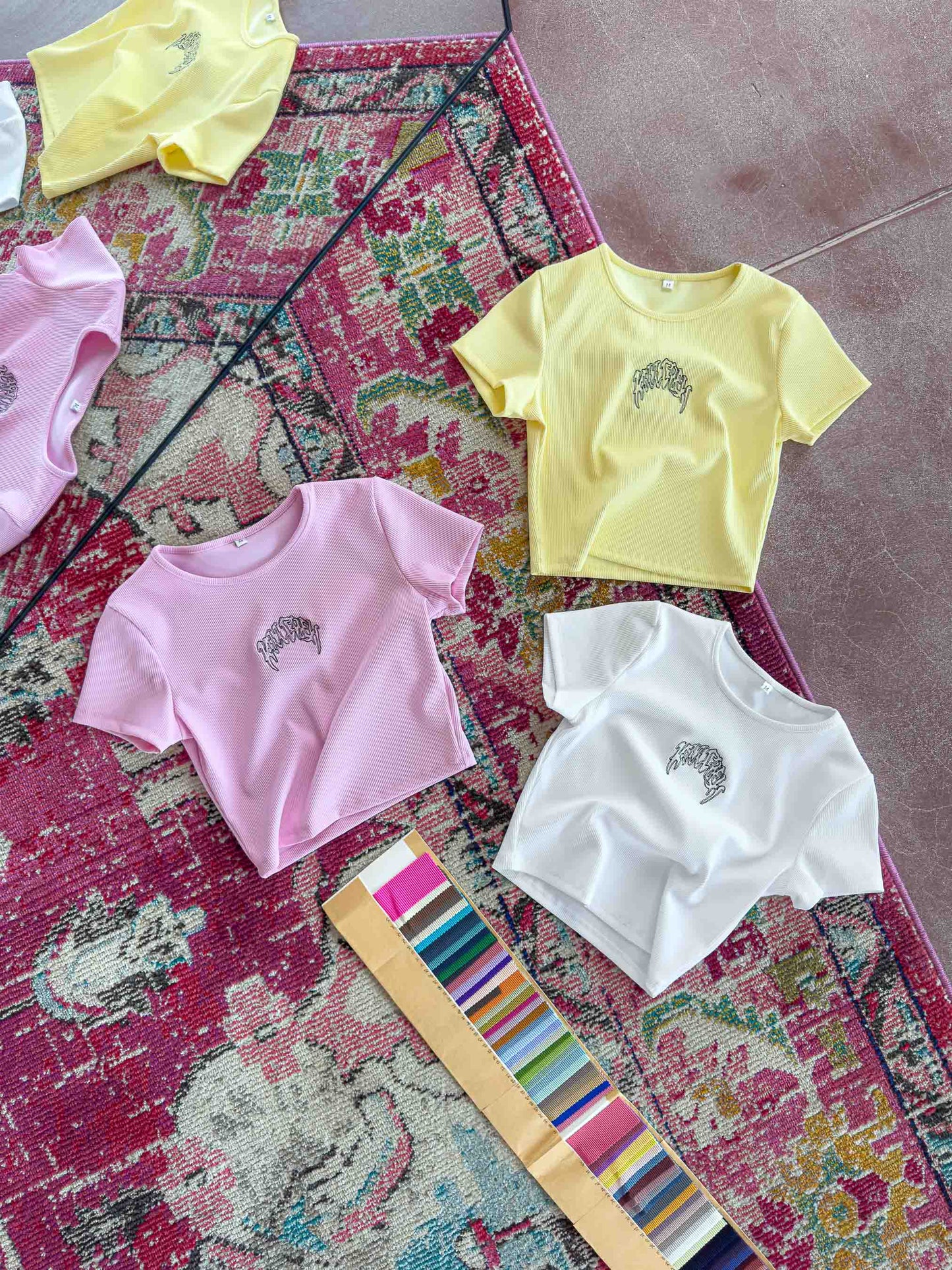 KILL CREW RIBBED BABY TEE - YELLOW