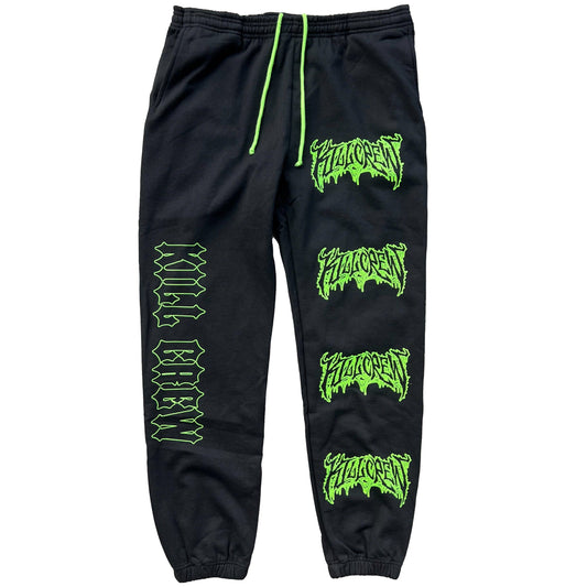 HEAVYWEIGHT LUX "METAL" SWEATPANTS - BLACK / GREEN