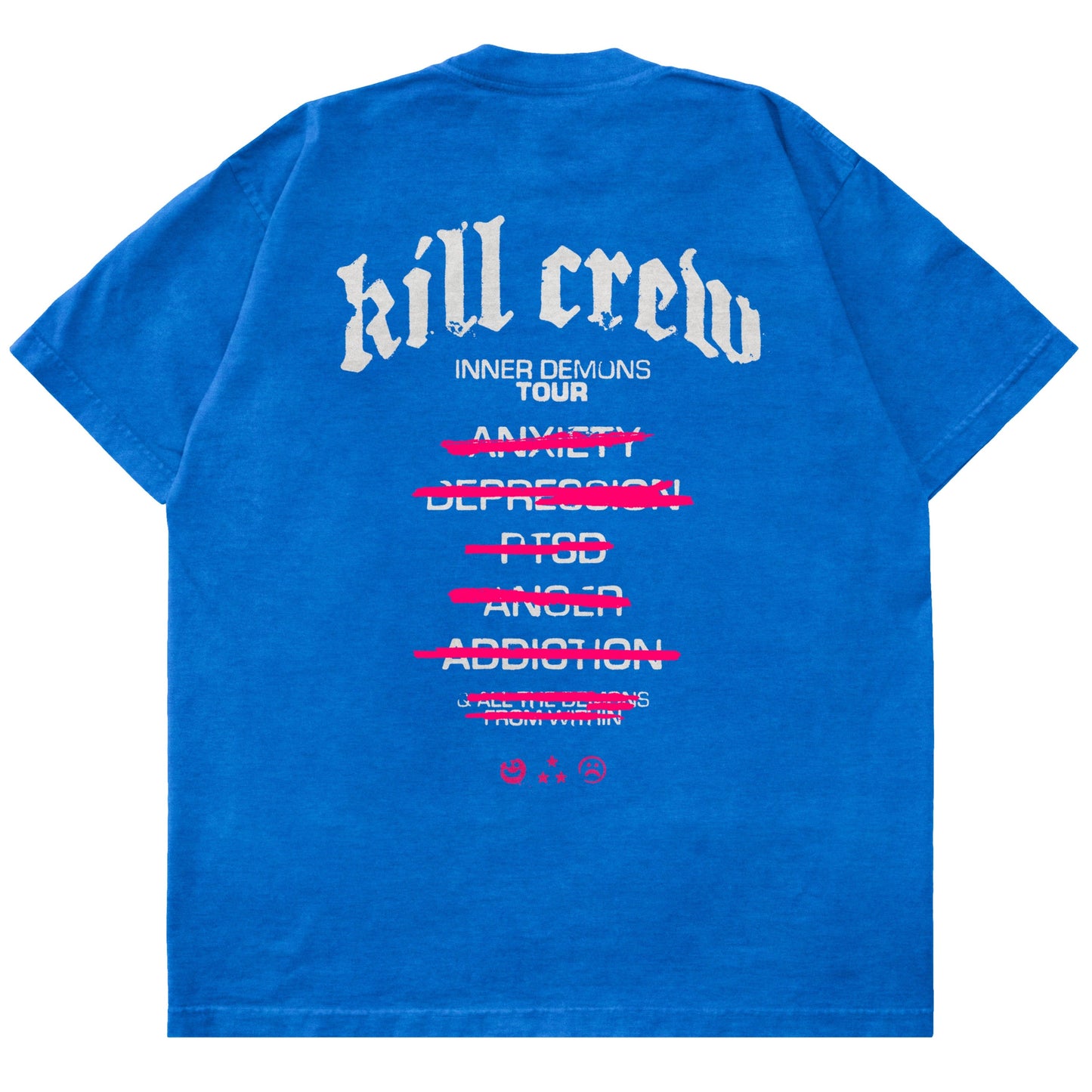 RELAXED FIT INNER DEMONS TOUR T-SHIRT - BLUE / WHITE