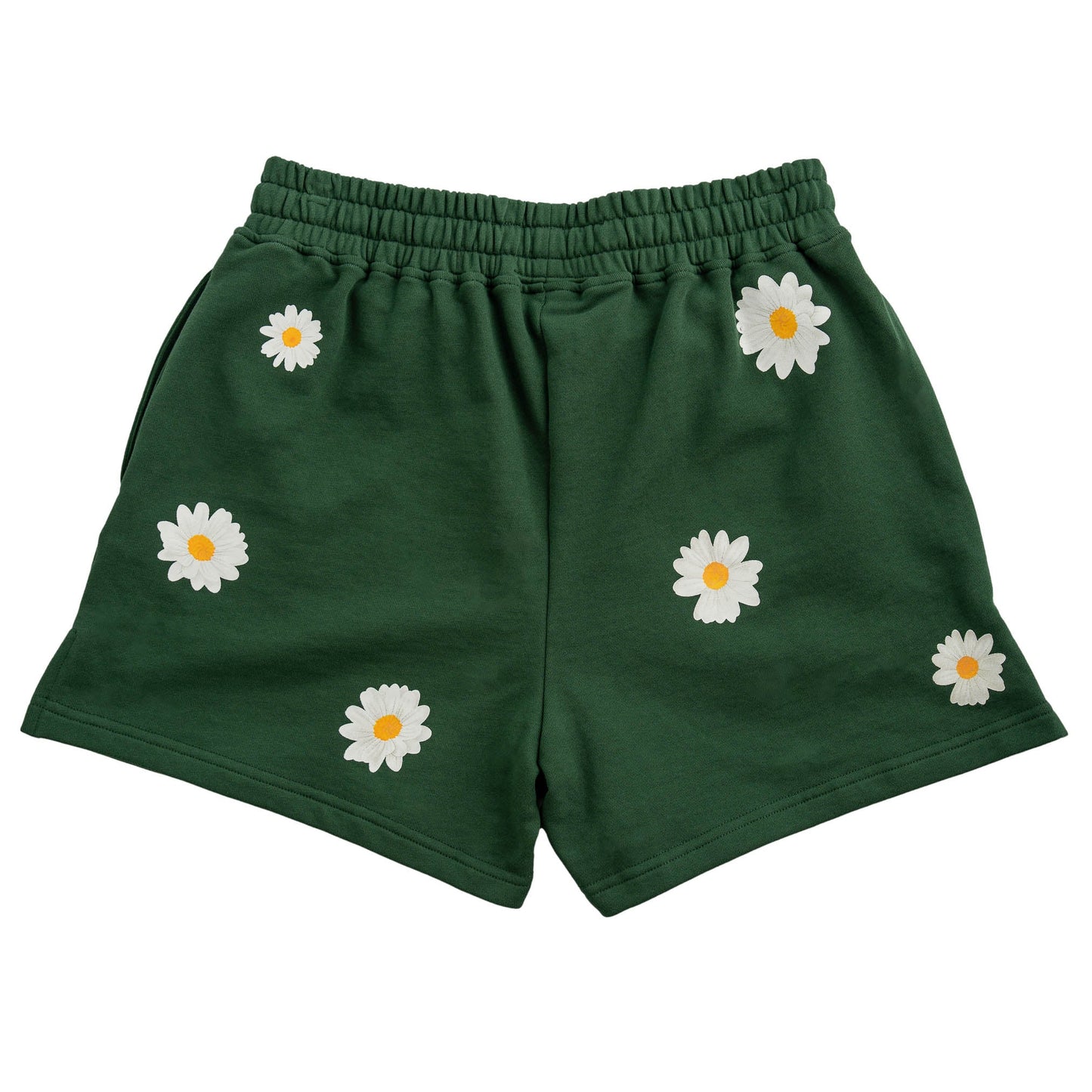 COTTON SHORTS (MID THIGH CUT) DAISY - GREEN
