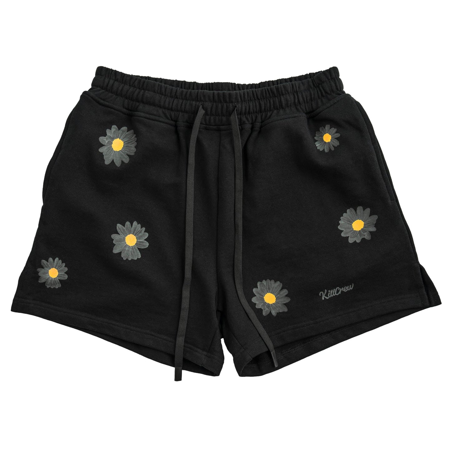 COTTON SHORTS (MID THIGH CUT) DAISY - BLACKOUT