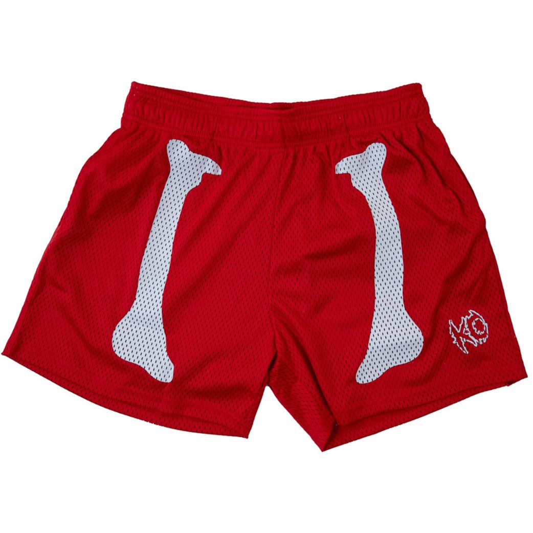 BONE DRY VENTED MESH SHORTS - RED / WHITE