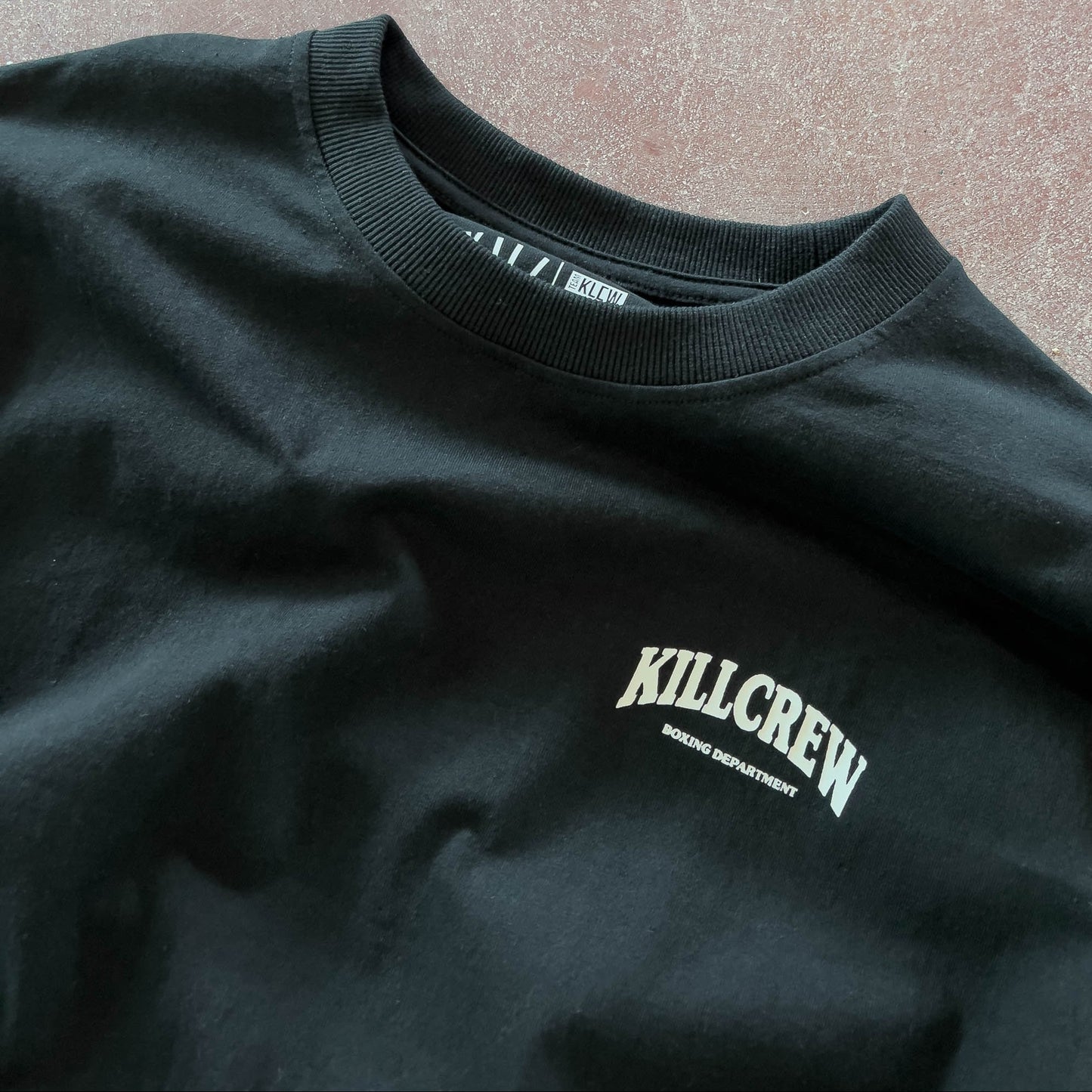 RELAXED FIT NATURAL COTTON BOXING DEPARTMENT T-SHIRT - BLACK / WHITE