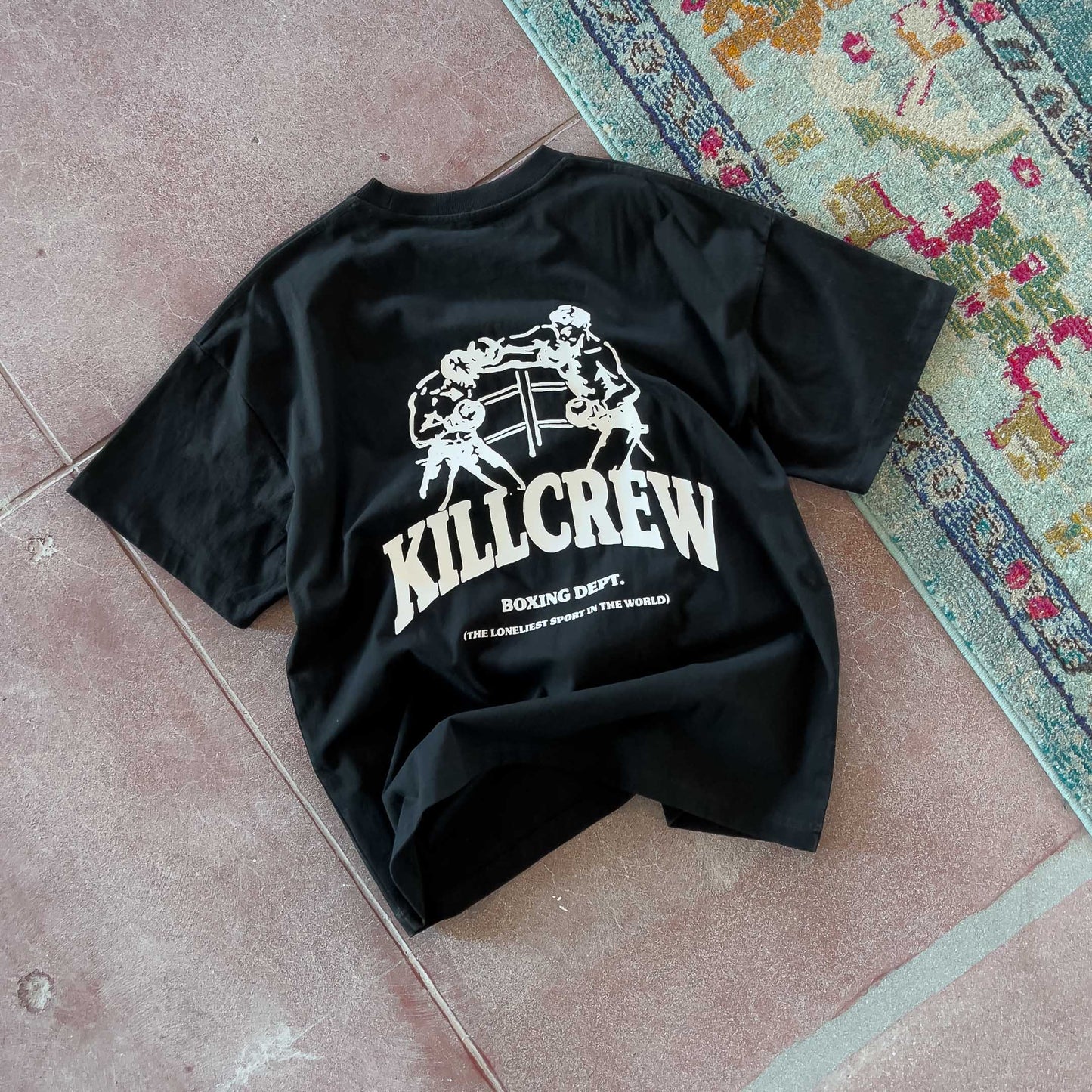 RELAXED FIT BOXING DEPARTMENT T-SHIRT - BLACK / WHITE