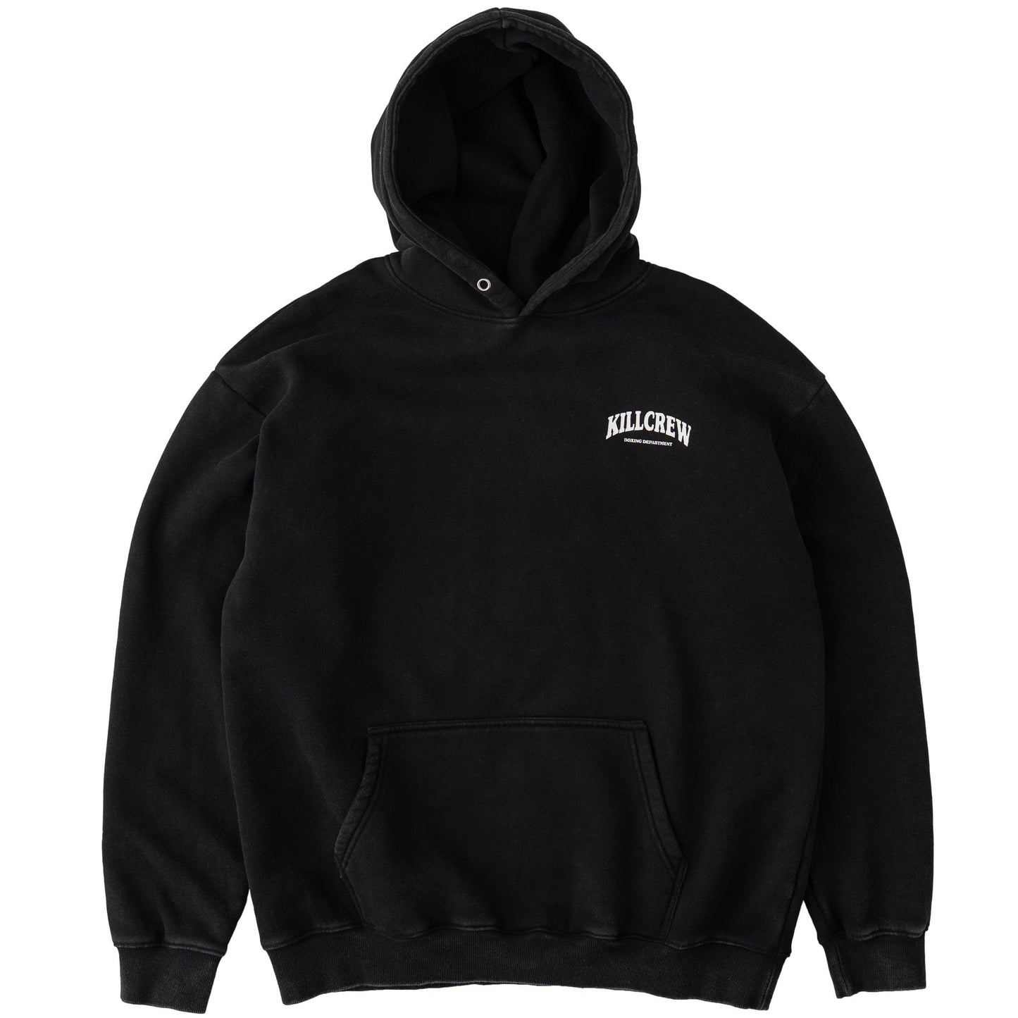 OVERSIZED LUX BOXING DEPARTMENT HOODIE - BLACK / WHITE