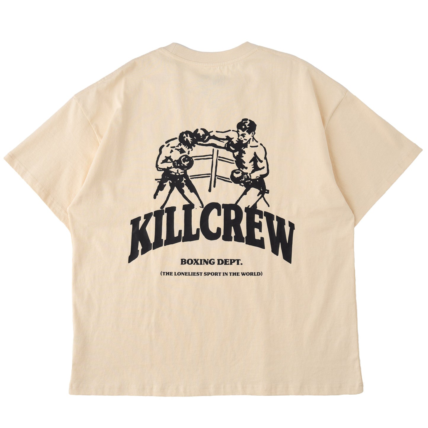RELAXED FIT BOXING DEPARTMENT T-SHIRT - CREAM / BLACK