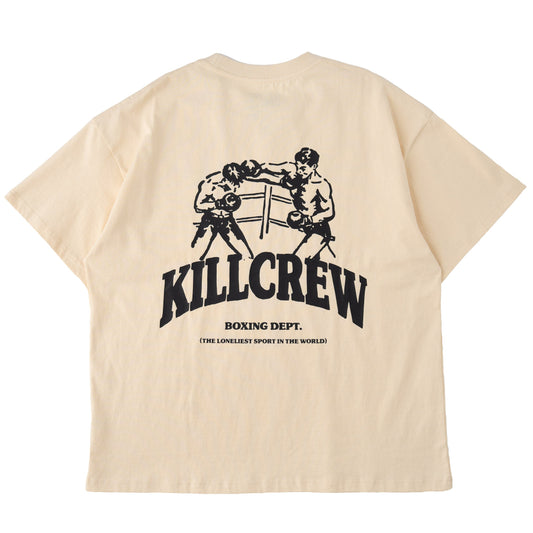 RELAXED FIT BOXING DEPARTMENT T-SHIRT - CREAM / BLACK
