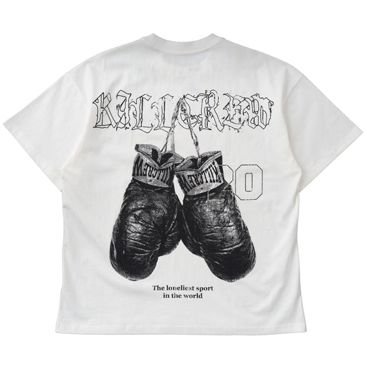 RELAXED FIT LUX "VINTAGE BOXING" T-SHIRT - WHITE