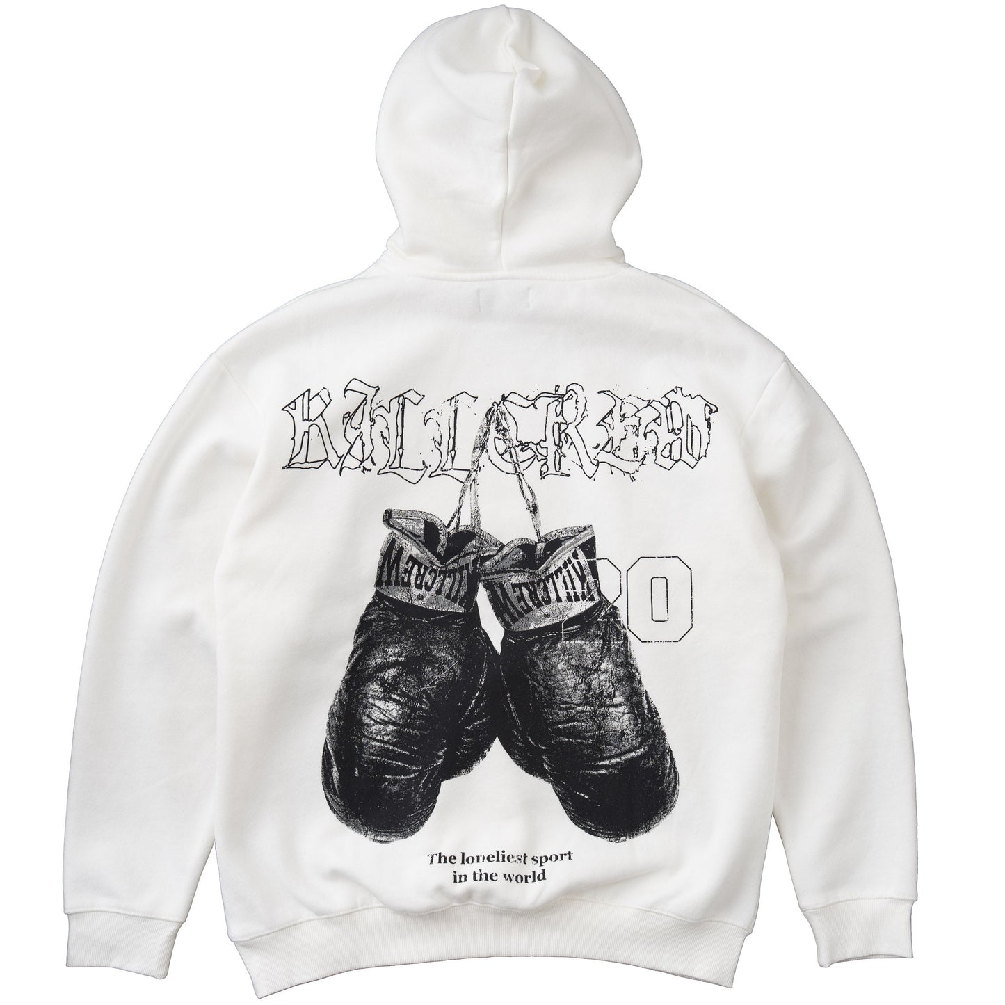 OVERSIZED LUX "VINTAGE BOXING" HOODIE - WHITE