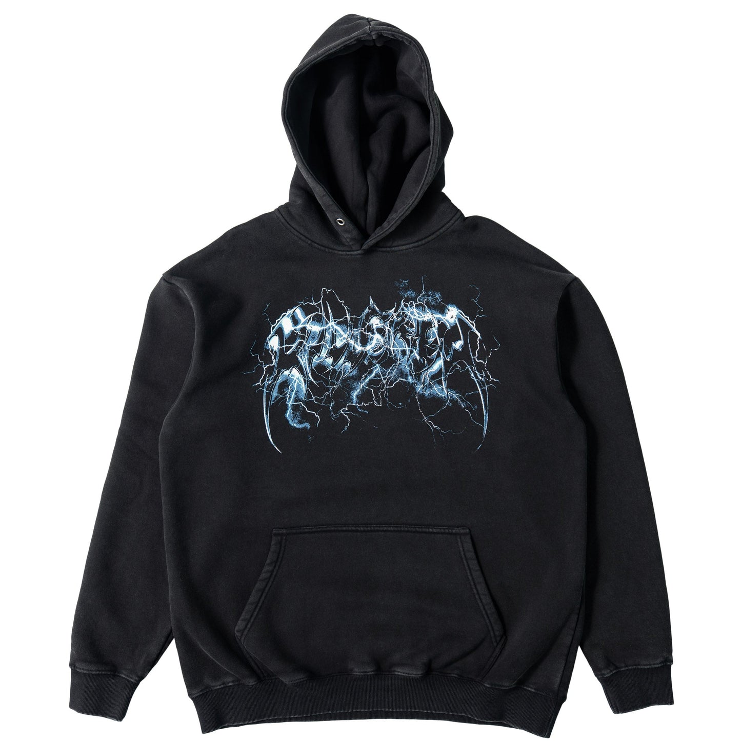 OVERSIZED LUX "LIGHTNING" HOODIE - BLACK