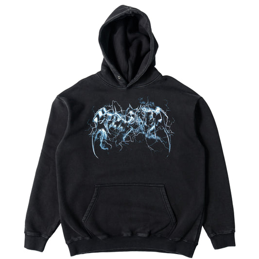 OVERSIZED LUX "LIGHTNING" HOODIE - BLACK