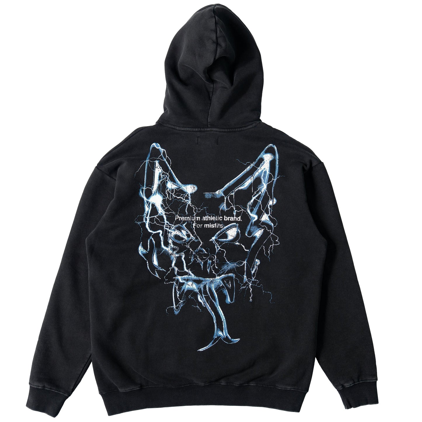 OVERSIZED LUX "LIGHTNING" HOODIE - BLACK