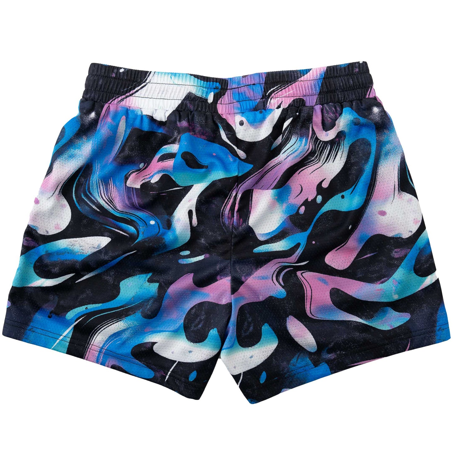 MUAY THAI SHORTS (MID THIGH CUT) RETRO - PURPLE WAVE