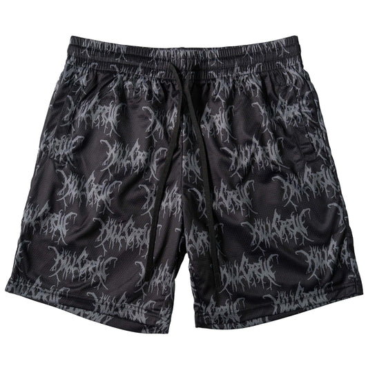 KILL CREW ALL OVER SHORTS (RELAXED CUT) - BLACKOUT