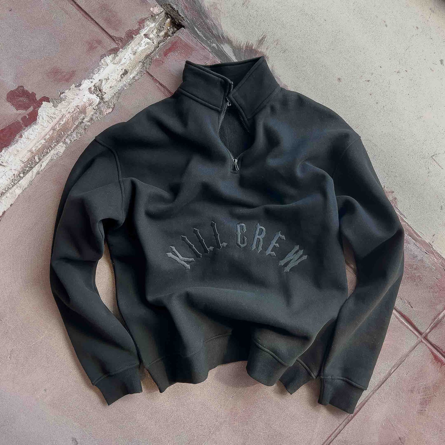 KILL CREW LUX QUARTER ZIP UP - BLACKOUT