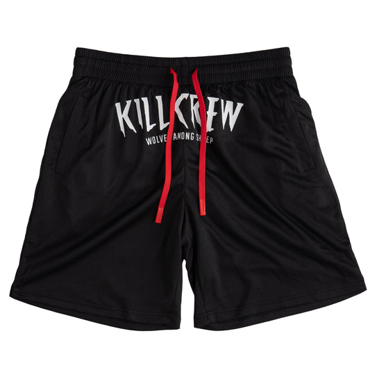 RELAXED CUT WOLVES SHORTS - BLACK