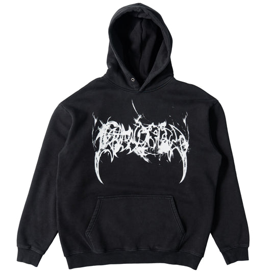 OVERSIZED LUX "SMOKE WOLF" HOODIE - BLACK