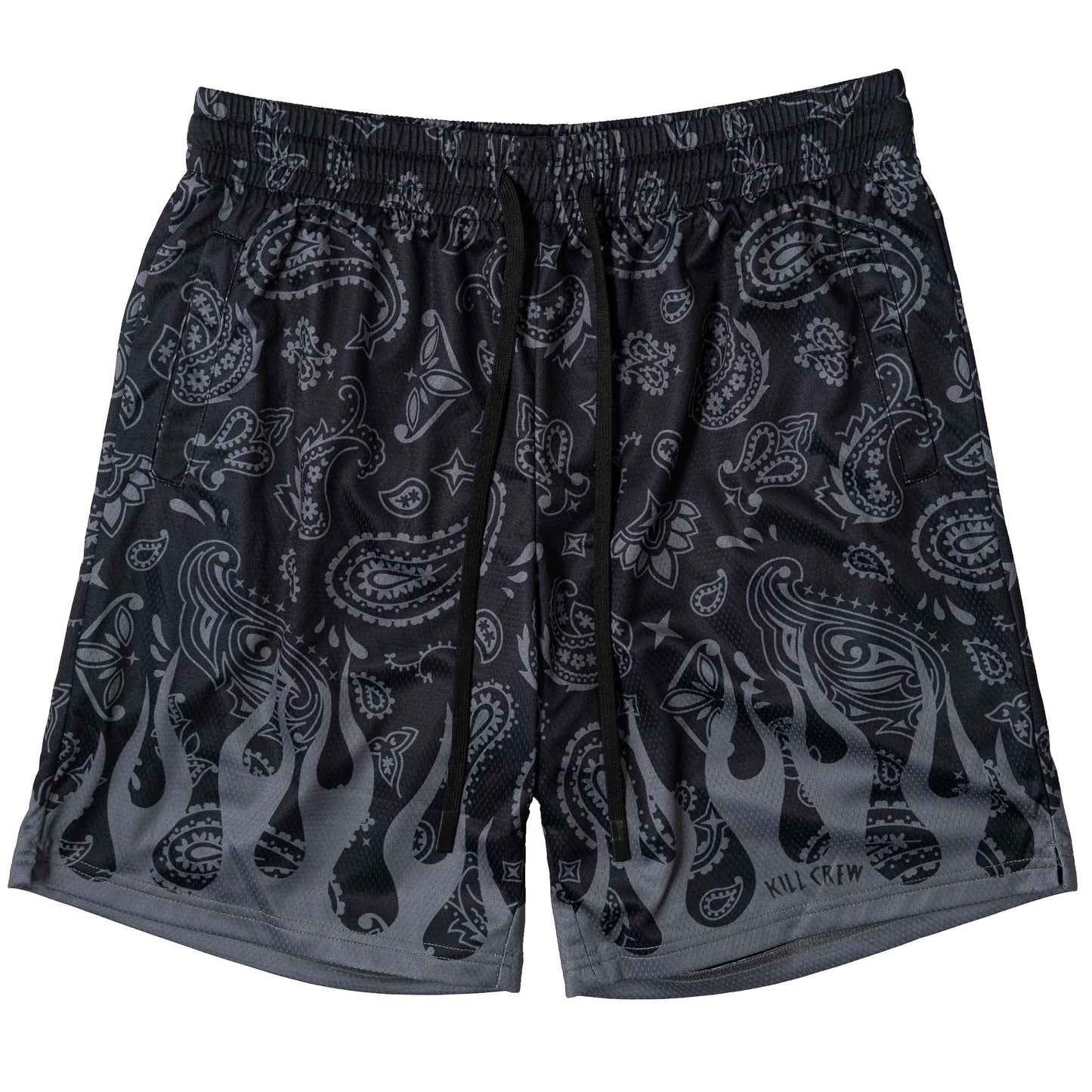 BANDANA FLAME SHORT (RELAXED CUT) - BLACKOUT