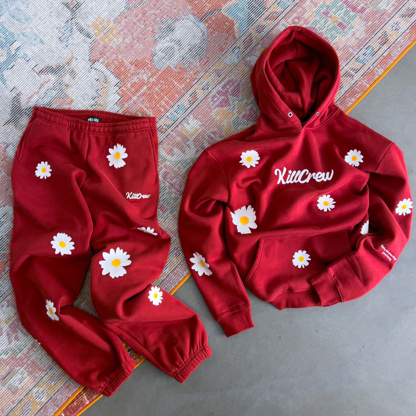 OVERSIZED LUX "DAISY" HOODIE - RED