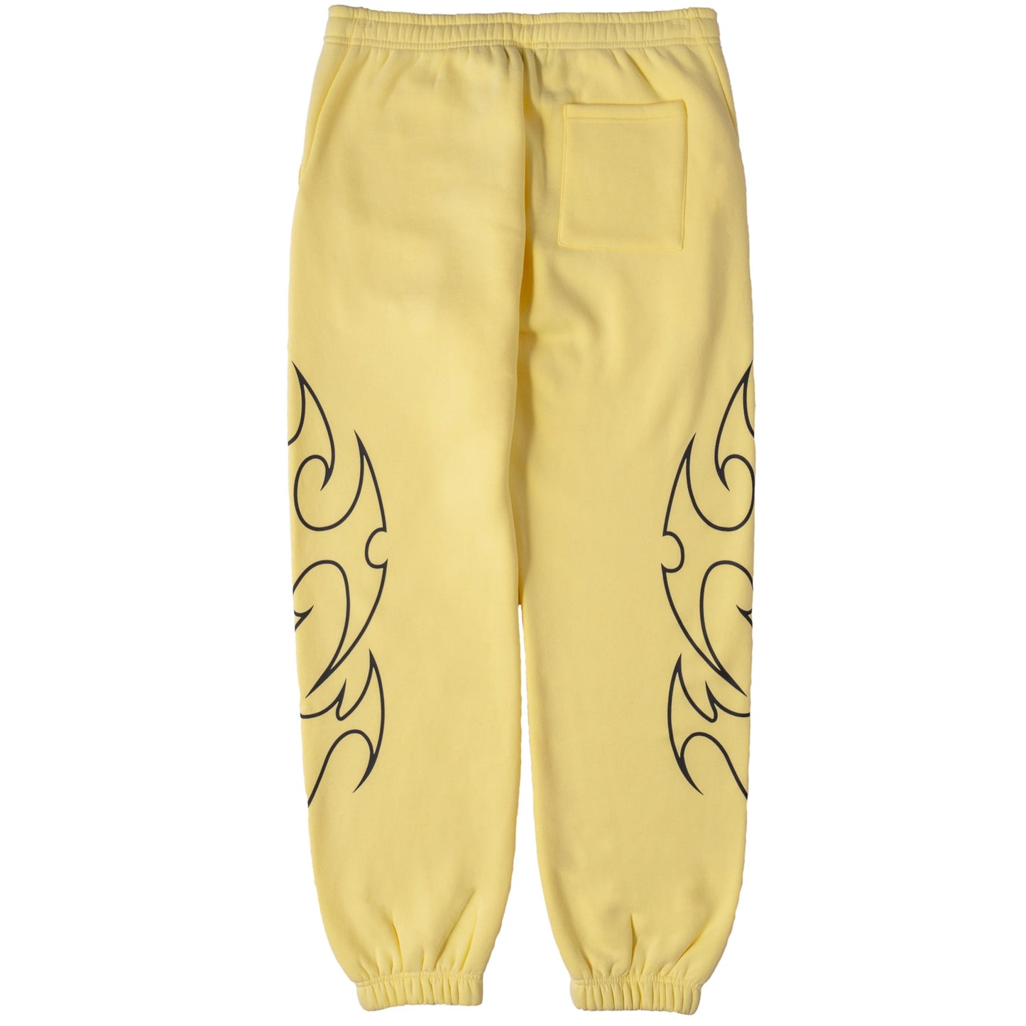 OVERSIZED LUX "TRIBAL" SWEATPANTS - YELLOW / BLACK