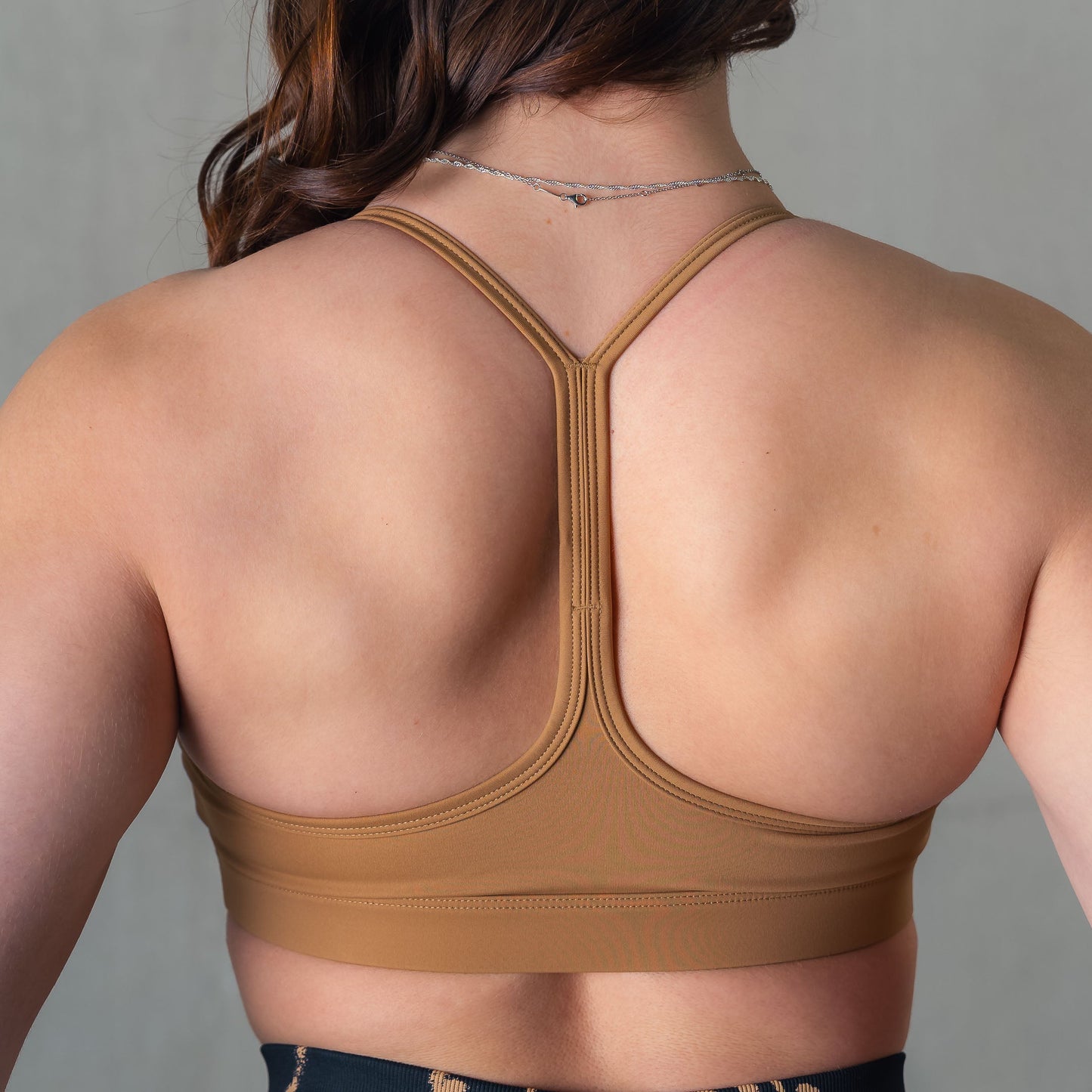 CLASSIC SPORTS BRA - TAN / BLACK