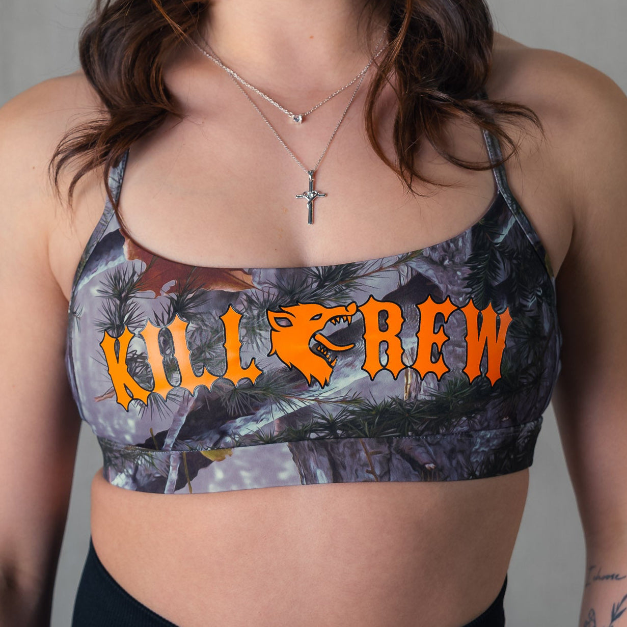 CLASSIC SPORTS BRA - CAMO / ORANGE