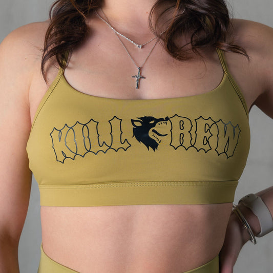 CLASSIC SPORTS BRA - OLIVE / BLACK