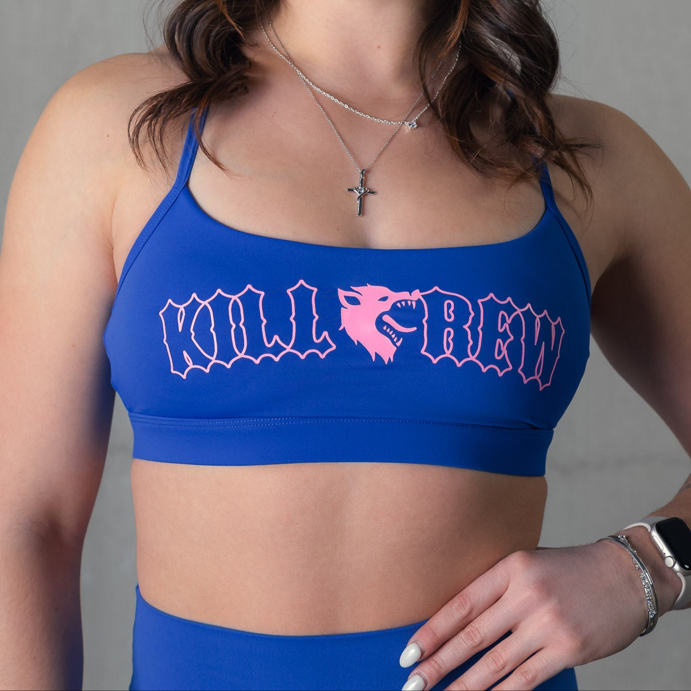 CLASSIC SPORTS BRA - BLUE / PINK