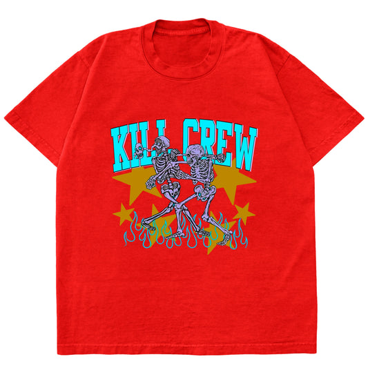 OVERSIZED AIMING FOR STARS T-SHIRT - RED