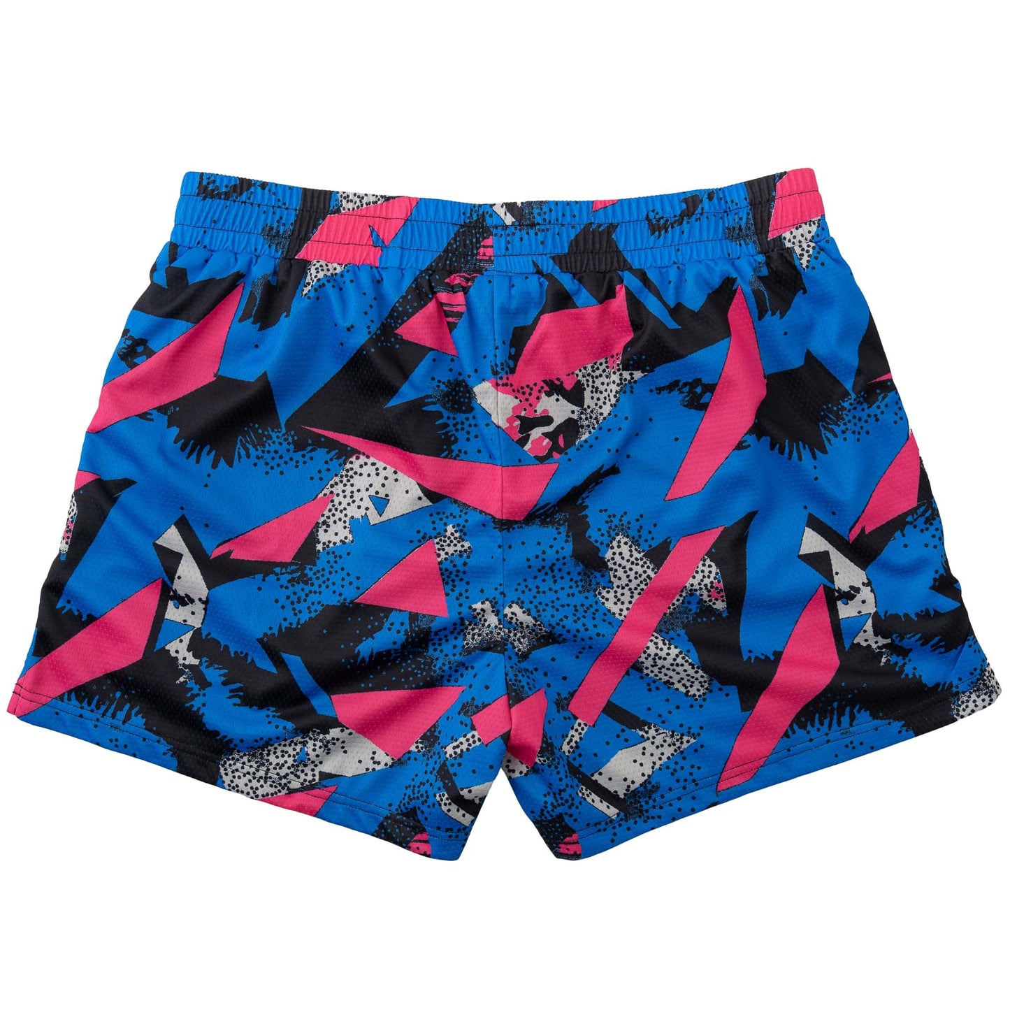 MUAY THAI SHORTS (MID THIGH CUT) RETRO - 80s BLUE