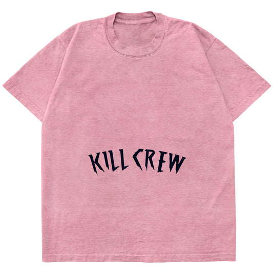 OVERSIZED LUX ACID WASH T-SHIRT - ROSÉ  / BLACK