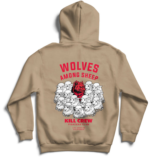 WOLVES AMONG SHEEP HOODIE v2 - SAND