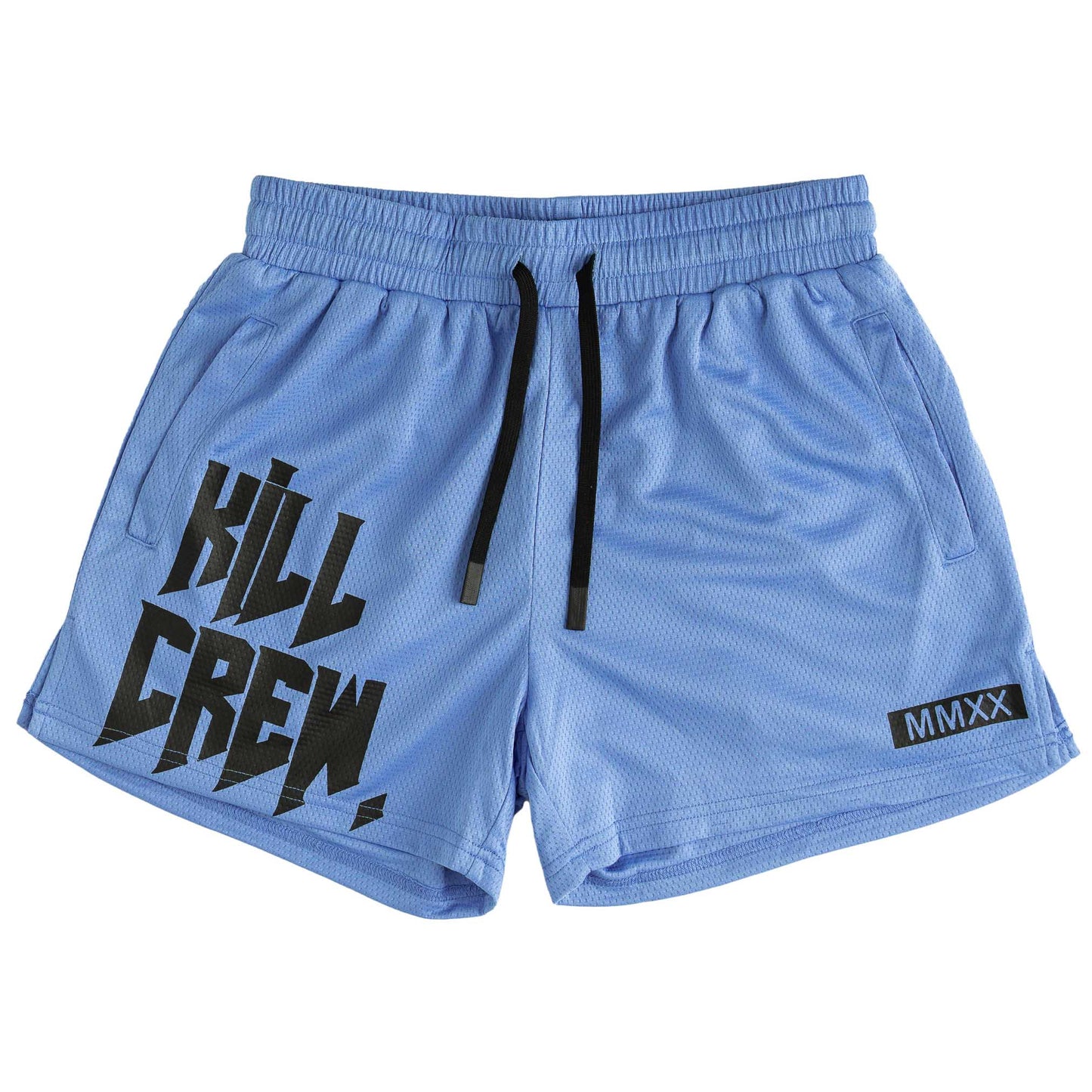 MUAY THAI SHORTS (MID THIGH CUT) - BLUE