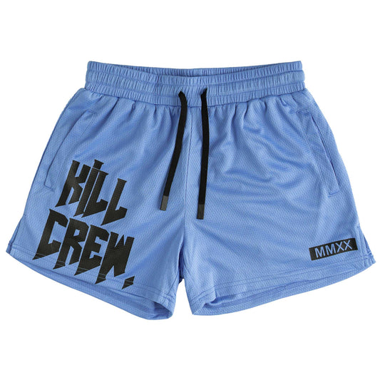 MUAY THAI SHORTS (MID THIGH CUT) - BLUE