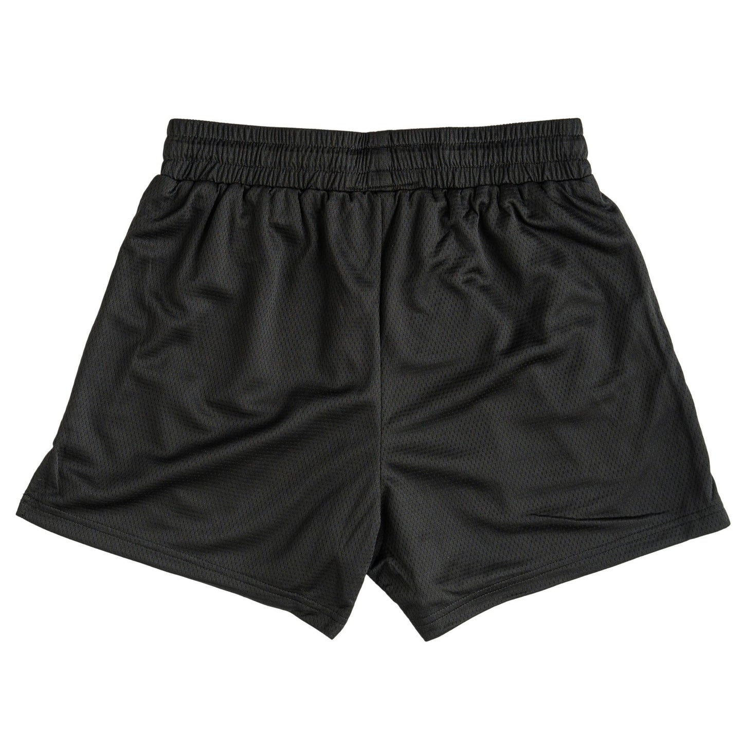MUAY THAI FLAME SHORTS (MID THIGH CUT) - BLACK / WHITE