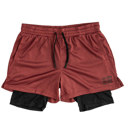 TRAINING SHORT WITH LINER - MAROON