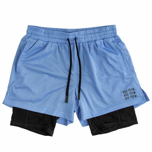 TRAINING SHORT WITH LINER - BLUE