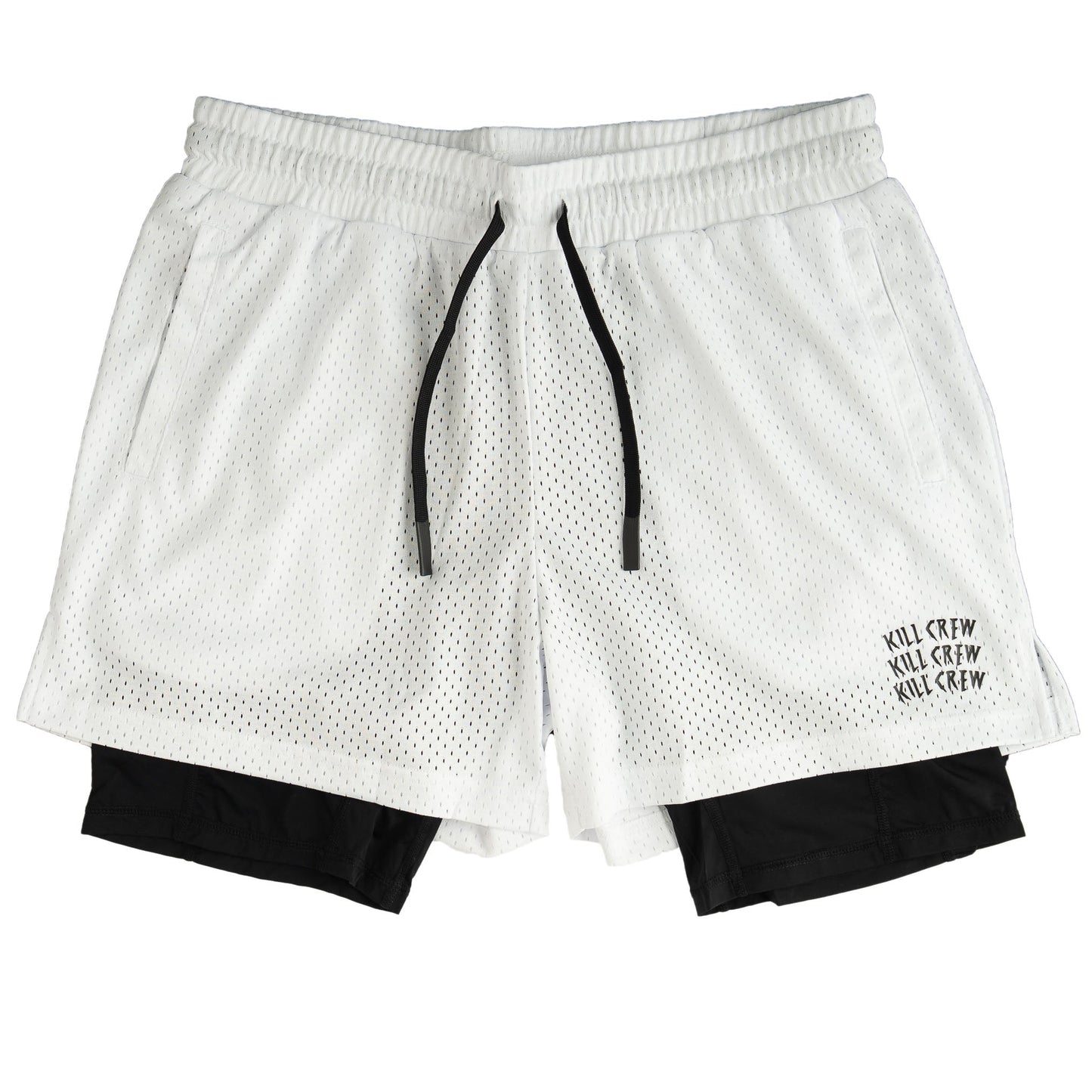 TRAINING SHORT WITH LINER - WHITE