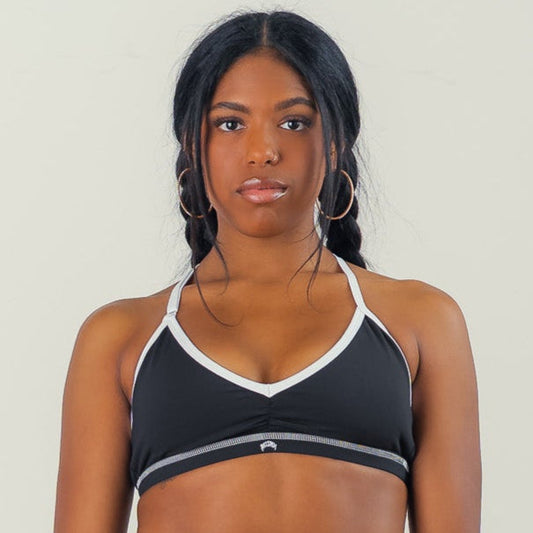 OUTSEAM SPORTS BRA - BLACK / WHITE