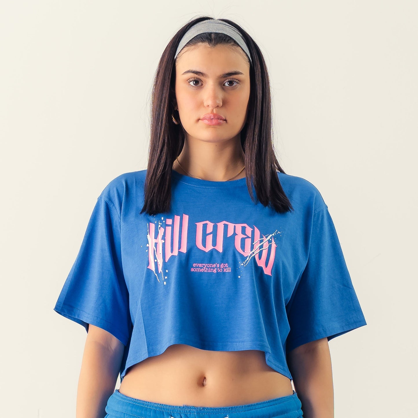 CLASSIC CROP TOP - BLUE / PINK